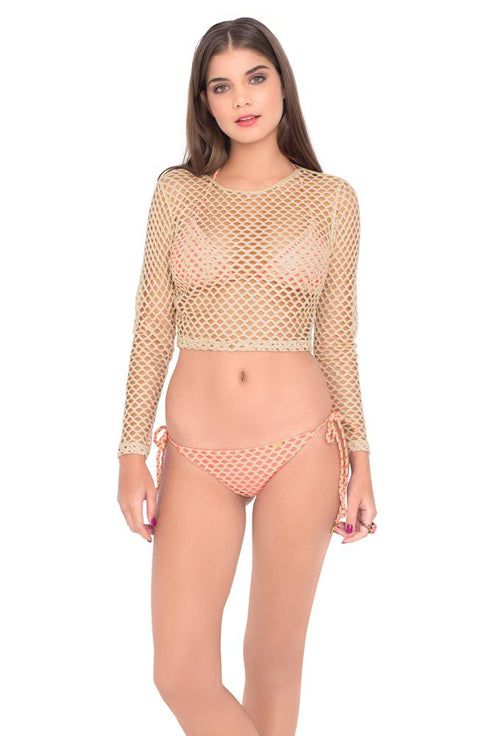 Luli Fama Starfish Wishes Wavey Brazilian Ruched Back T/S